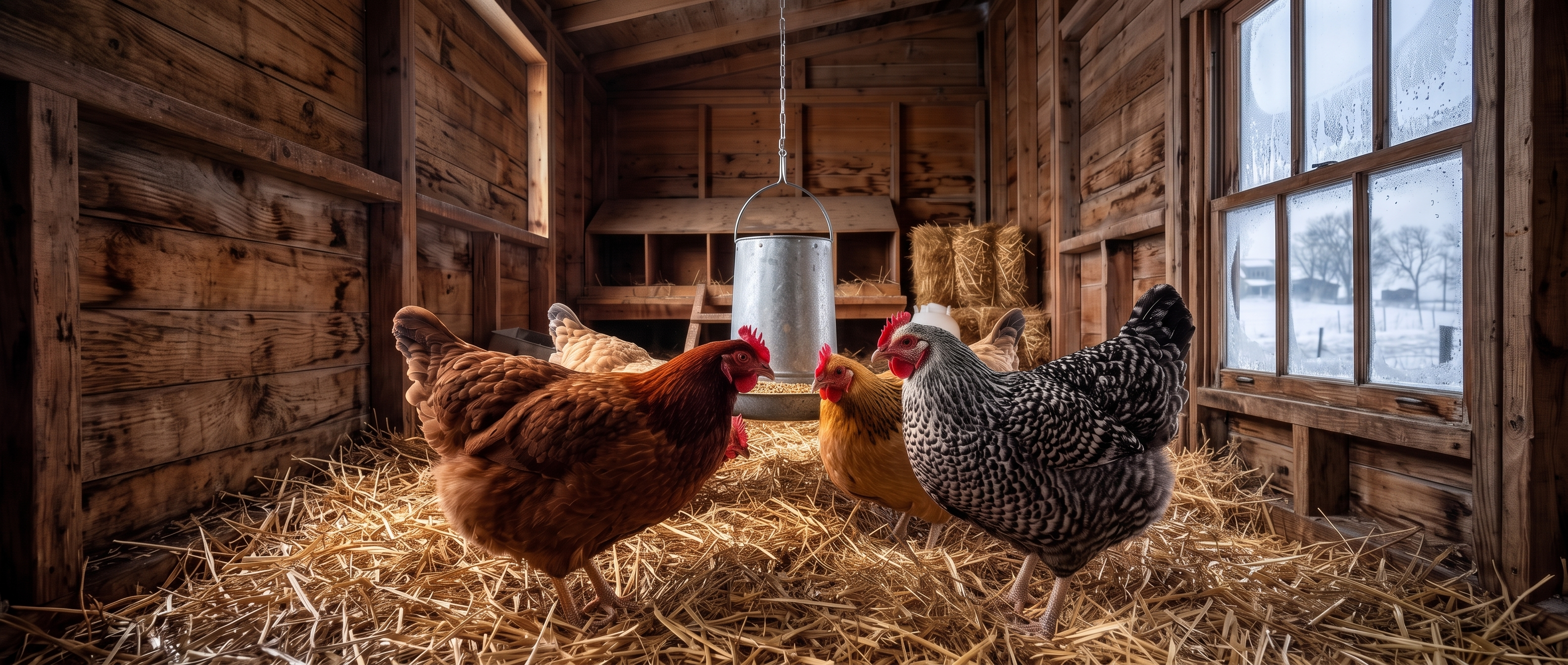keeping chickens warm in cold weather