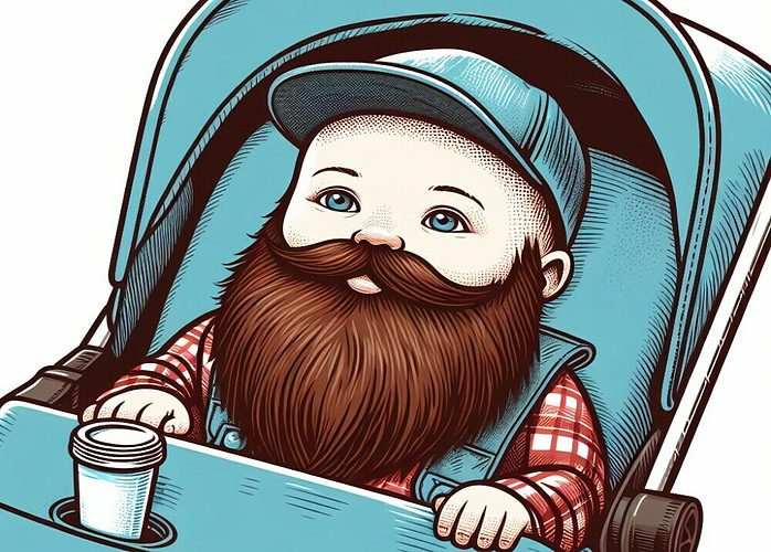 Baby with a lumberjack Beard - Chickenmethod.com